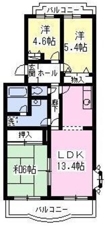 ソシア城北Ｂの物件間取画像